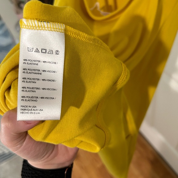 FREE PEOPLE Beach Rosalia Low Open Back Mini Dress Mustard Yellow Large - Picture 7 of 10